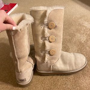 Beige UGG boots